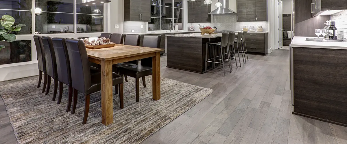 LVP flooring in a kitchen remodel