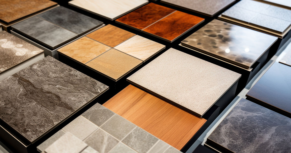 Best Flooring For Kitchens In California, showcase of different flooring types for kitchen